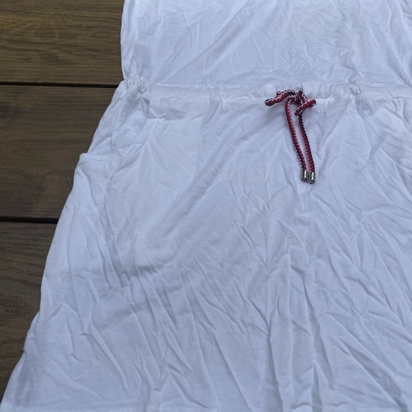 Tommy Hilfiger women’s Drawstring Tank Dress Swim Cover-Up S white - Picture 4 of 10